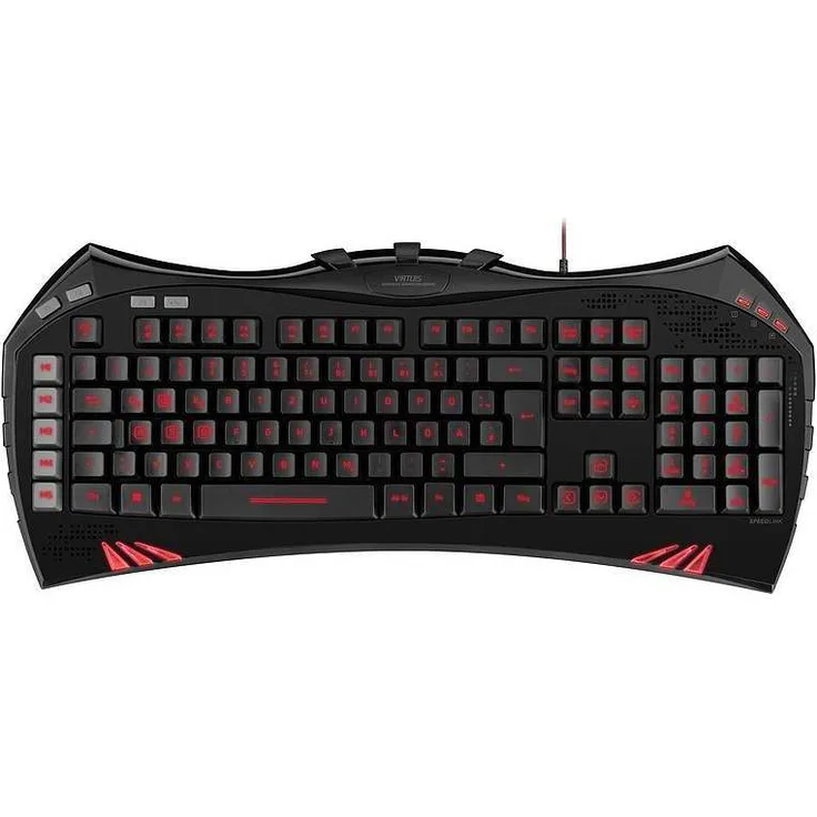 SPEEDLINK VIRTUIS Advanced Gaming - Tastatur - hintergrundbeleuchtet - USB - Schwarz (SL-6481-BK) Deutsch QWERTZ