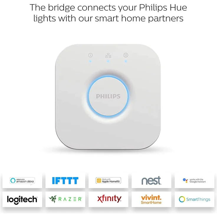 Philips Hue Bridge zentrales, intelligentes Steuerelement des Hue Systems, weiß – Bild 13