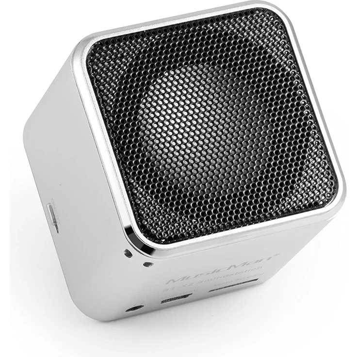 Technaxx MusicMan mini Wireless Soundstation BT-X2 Bluetooth-Lautsprecher mit Kartenleser, silber – Bild 3