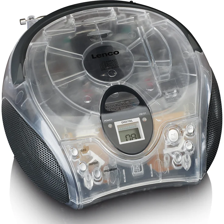 Lenco SCD-24 CD Player, transparent – Bild 5