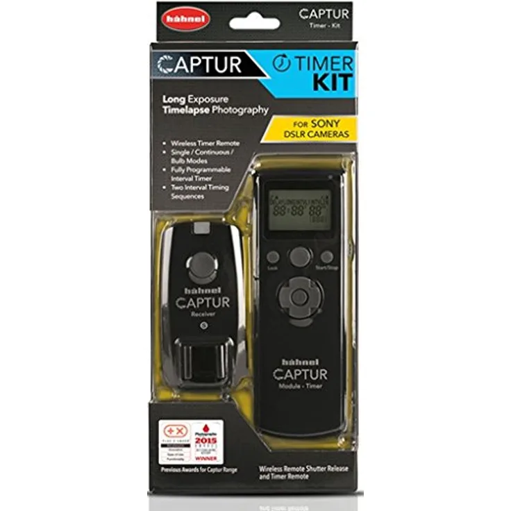 Hähnel HL C SONY TIM Captur Timer Kit - Kabelloser Fernauslöser und Timerauslöser für Sony schwarz