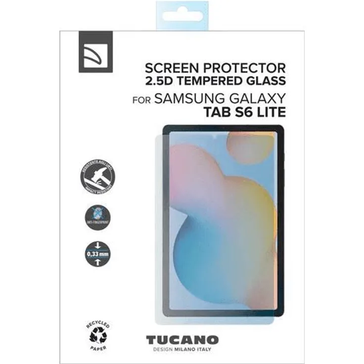 Tucano Schutzfolie aus gehärtetem Glas für Samsung Tab S6 lite