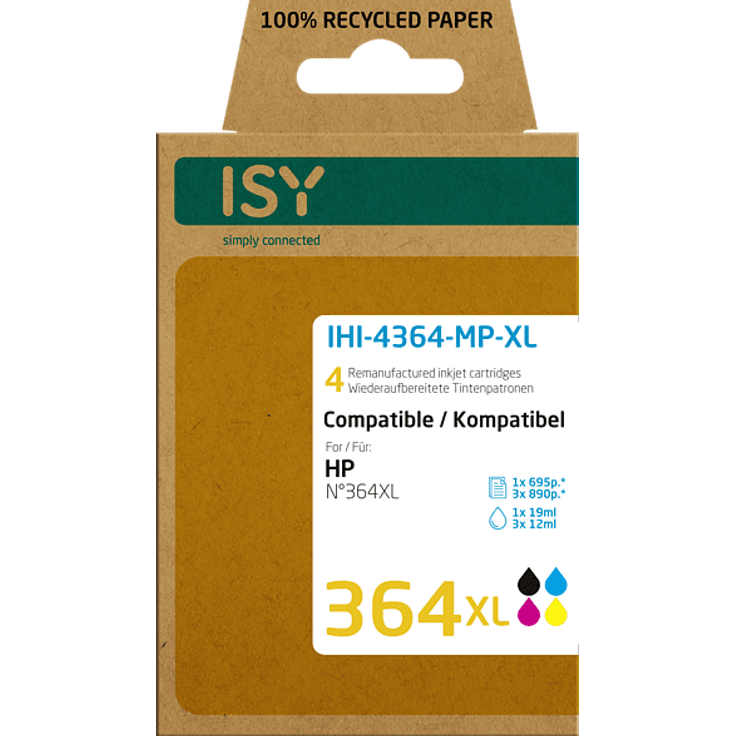 ISY IHI-4364-MP-XL Tintenpatrone Mehrfarbig