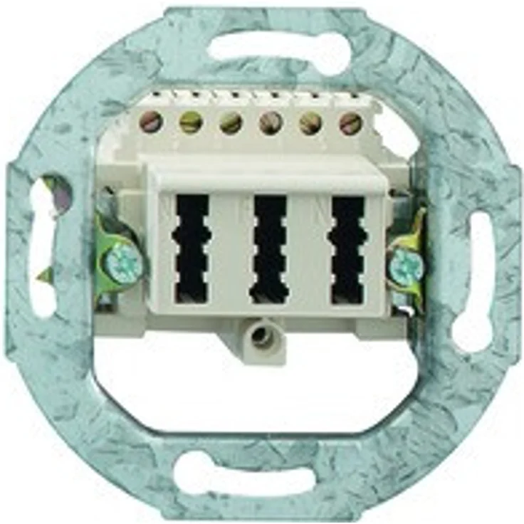 Rutenbeck 10210517  Steckdose 3 x tae-6 NFN Montage Einbau weiß Polar – Bild 1