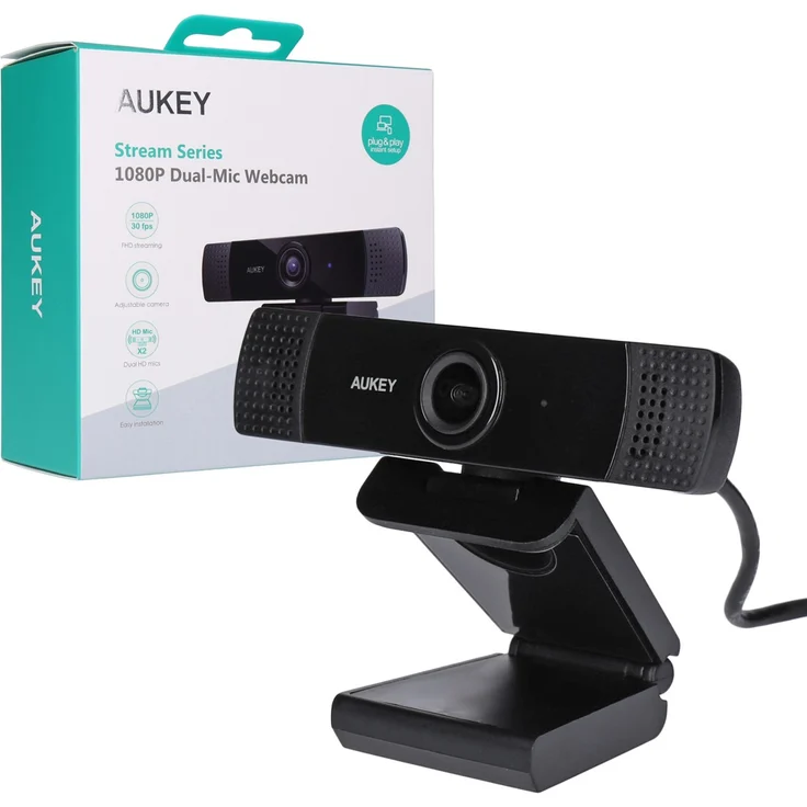 AUKEY PC-LM1E - Web-Kamera - Farbe - 2 MP - 1920 x 1080 (PC-LM1E) – Bild 1