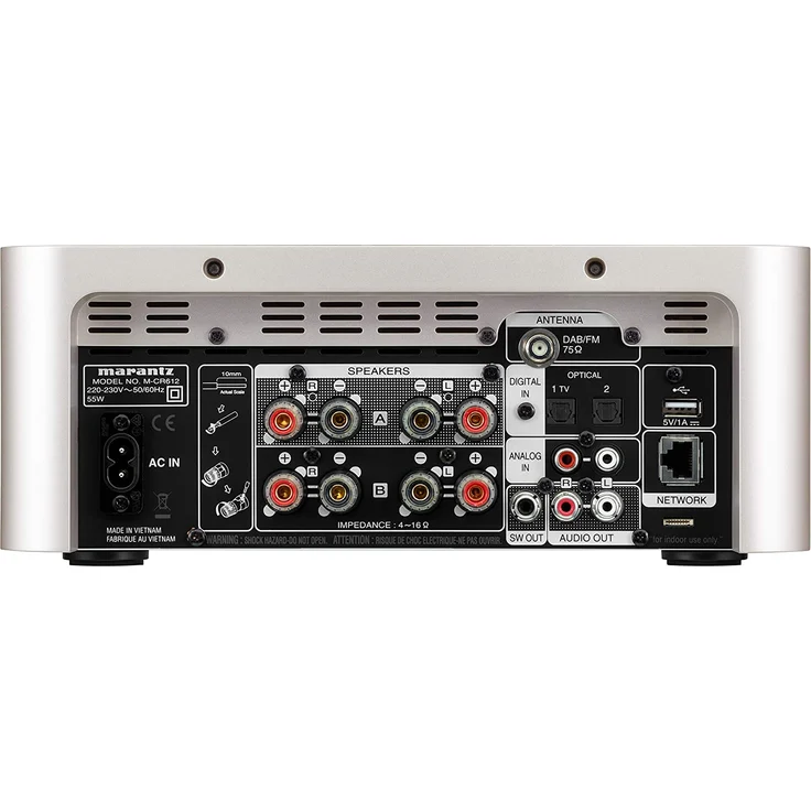 Marantz Melody X (M-CR612) HiFi Anlage, CD-Player, DAB+ Radio, Musikstreaming, HEOS Multiroom, Bluetooth und AirPlay 2, Alexa Kompatibel, 2 Optische TV-Eingänge – Bild 3