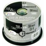 Intenso CD-R Rohlinge 700MB 52x 50er Spindel Cakebox bedruckbar - Preisvergleich