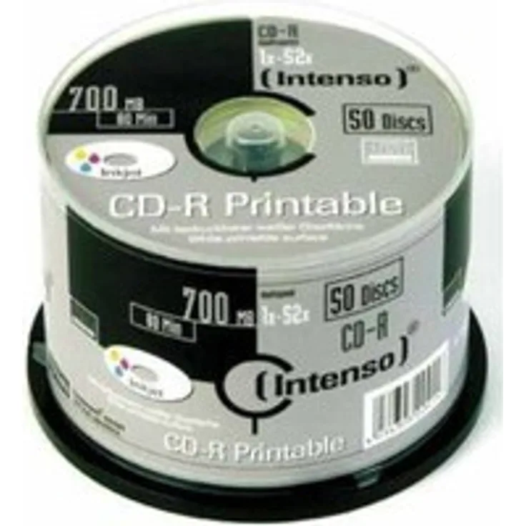 Intenso CD-R Rohlinge 700MB 52x 50er Spindel Cakebox bedruckbar - Preisvergleich