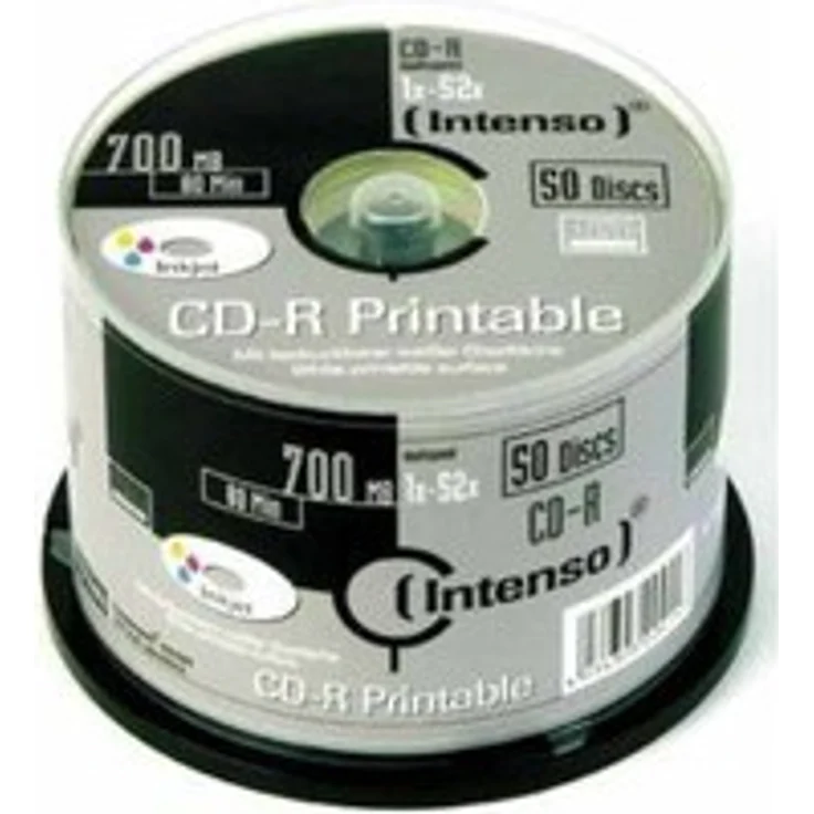 Intenso CD-R Rohlinge 700MB 52x 50er Spindel Cakebox bedruckbar - Preisvergleich – Bild 1