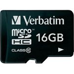 Verbatim microSDHC 16GB Speicherkarte - SD-Karte - Klasse 10 - schwarz