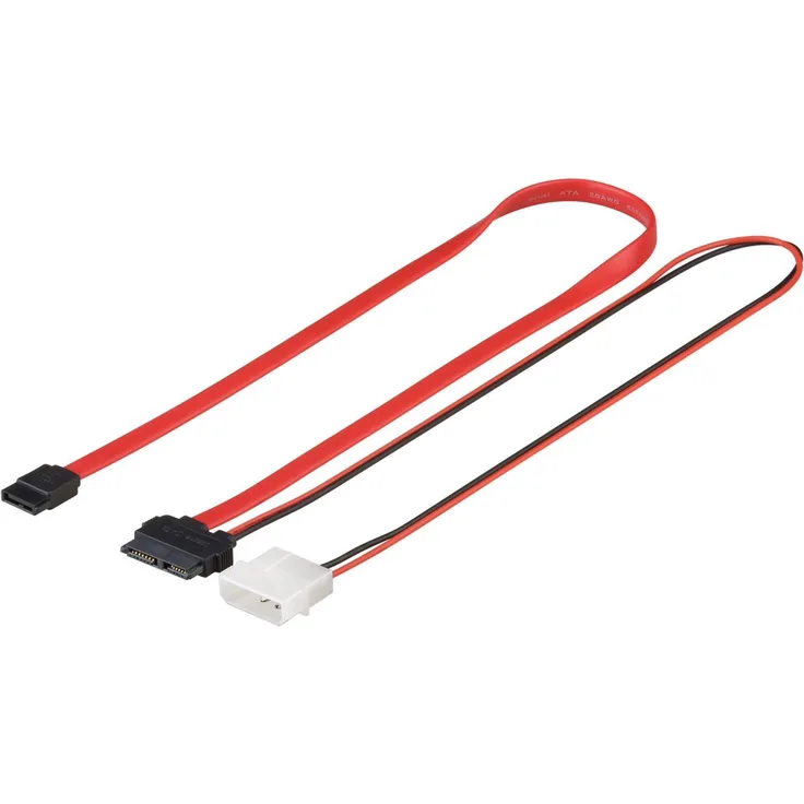 Wentronic goobay - SATA-Kabel - SATA, Molex, 2-polig (S) bis Slimline SATA (S) - 30 cm (95713)