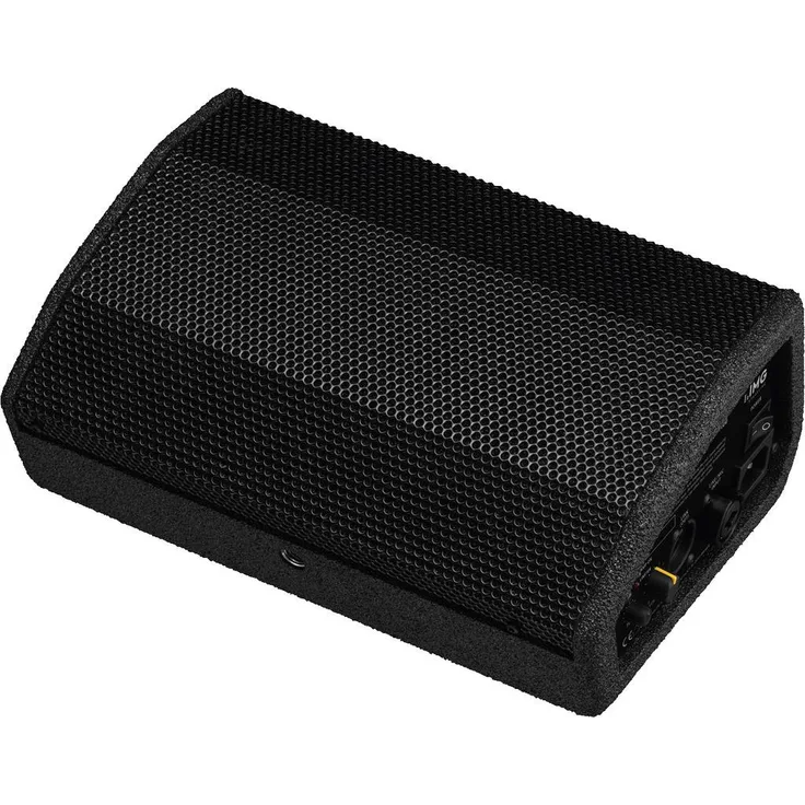 IMG STAGELINE FLAT-M100 Aktive PA-Bühnenmonitorbox, Monitor Box mit 100 Watt Leistung in Schwarz