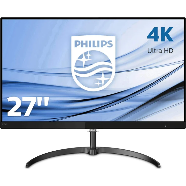 Philips 276E8VJSB-00 68 cm (27 Zoll) Monitor (HDMI, 5ms Reaktionszeit, DisplayPort, 3840 x 2160, 60 Hz, nicht Curved, 4K, Adaptive Sync) schwarz – Bild 1