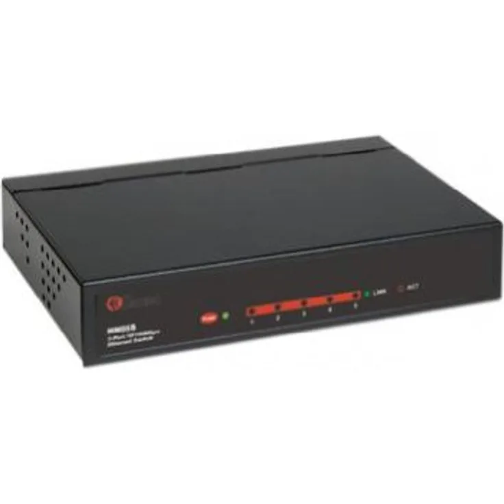 Hamlet HN05S Netzwerk-Switch Unmanaged Schwarz - Netzwerk-Switches (Unmanaged, Vollduplex)