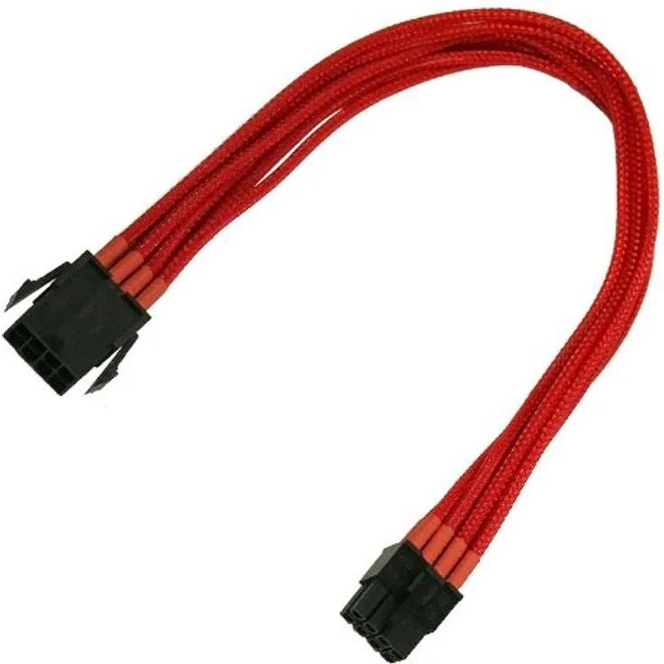 Nanoxia 900300022 8-Pin PCI-E Verlängerungskabel, 30 cm, Roter Einzelsleeve
