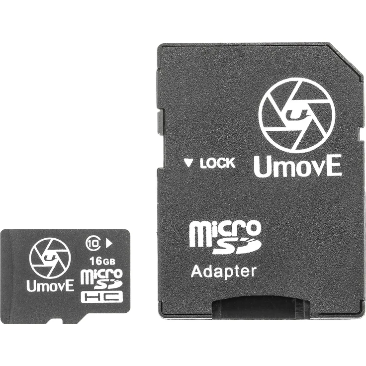Ultrasport Umove Zubehör MicroSDHC 16 GB Class 10 Speicherkarte mit Adapter, , One size, 331400000144
