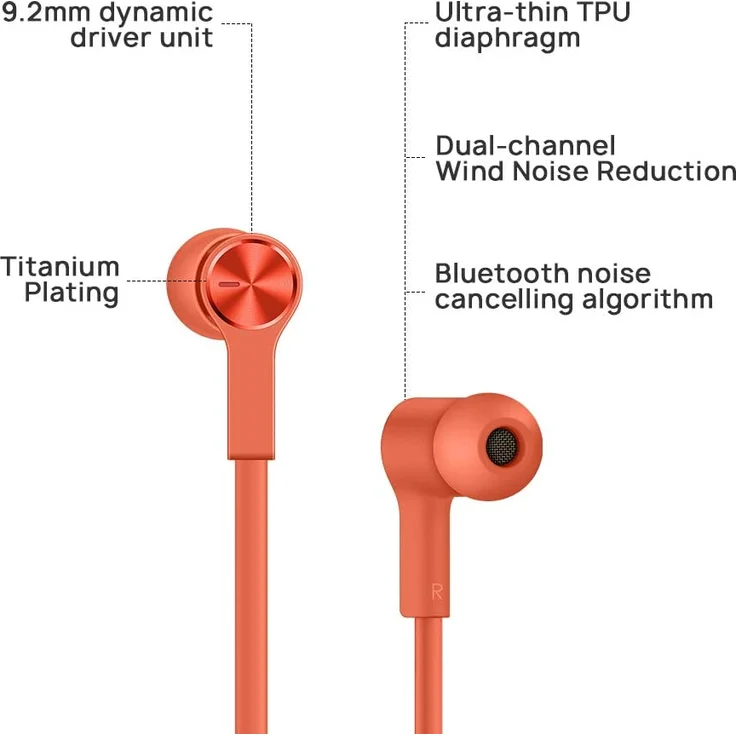 Huawei FreeLace CM70-C mit HiPair In-Ear Kopfhörer, mit Bluetooth, Mikrofon, orange – Bild 2