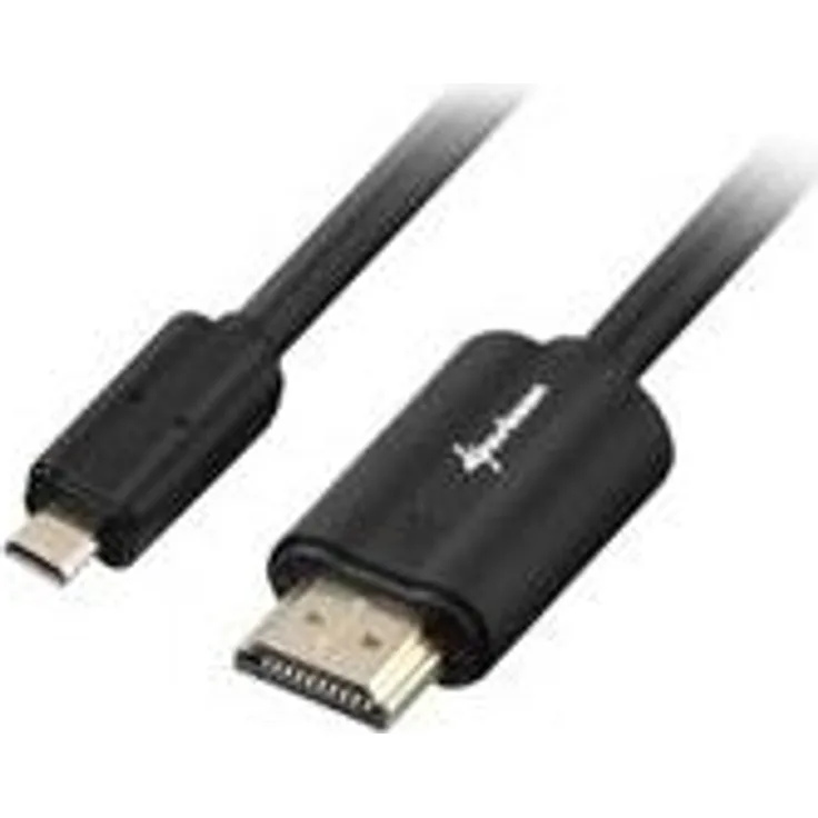 Sharkoon 1.5m, HDMI-Micro HDMI - HDMI-Kabel (HDMI-Micro HDMI, 1,5 m, HDMI Type A (Standard), HDMI Type D (Micro), 4096 x 2160 Pixel, 3D, Schwarz)