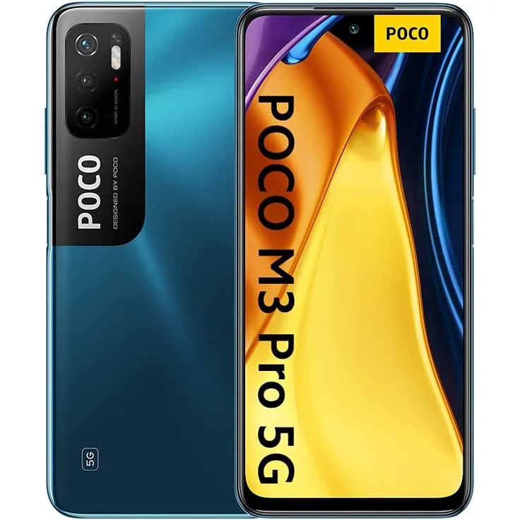 Xiaomi Poco M3 Pro 5G Smartphone 16,51cm (6,5 Zoll), IPS-Display, 64GB interner Speicher, 4GB RAM, Dual-SIM, Android 11, Cool Blue