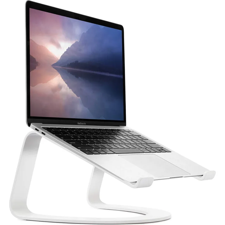 Twelve South Curve Laptopständer für MacBook und Laptops | Ergonomischer, belüfteter Laptop Stand für Zuhause oder Büro, weiß (Sonderausgabe)