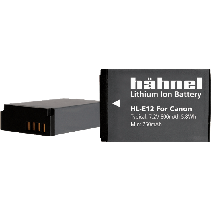 Hähnel HL E12 7,2V 800mAh Li-Ionen Ersatzakku Typ Canon LP-E12 für EOS M, EOS 100D