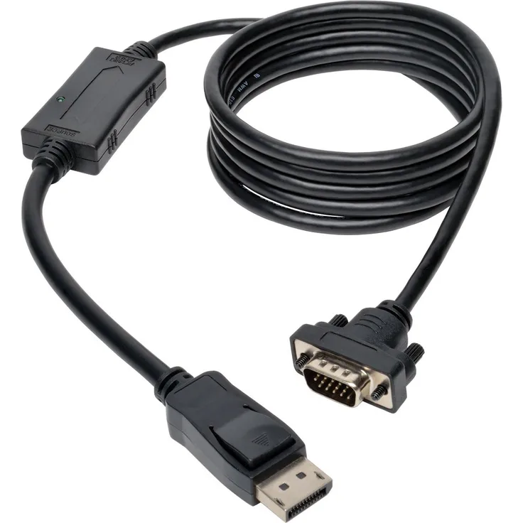 Tripp Lite P581-006-VGA-V2 DisplayPort 1.2-auf-VGA-Adapter Kabel, DP mit Verriegelungen auf HD15 (Stecker-Stecker), 1,8 m