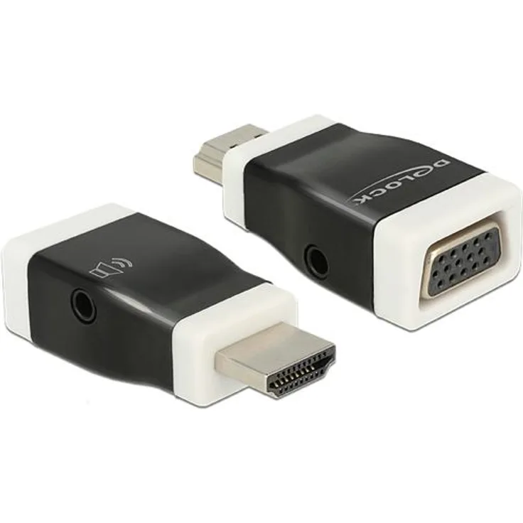 Delock 65586 Adapter HDMI-A Stecker > VGA Buchse mit Audio