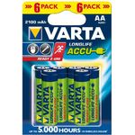 Varta Batterien AA, wiederaufladbar, 2100 mAh, 6 Stück