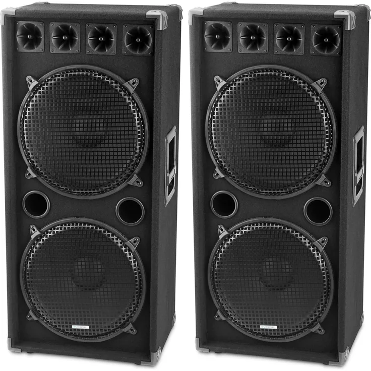 McGrey DJ-2522 Partykeller/DJ-Box Paar 2 x 1500W