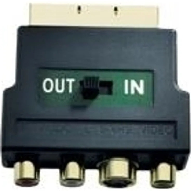 In-akustik Premium Scart Adapter - Video- / Audio-Adapter - S-Video / Composite Video / Audio - SCART (M) - DIN 4-polig, RCA Phono x 3 (W) (008323)