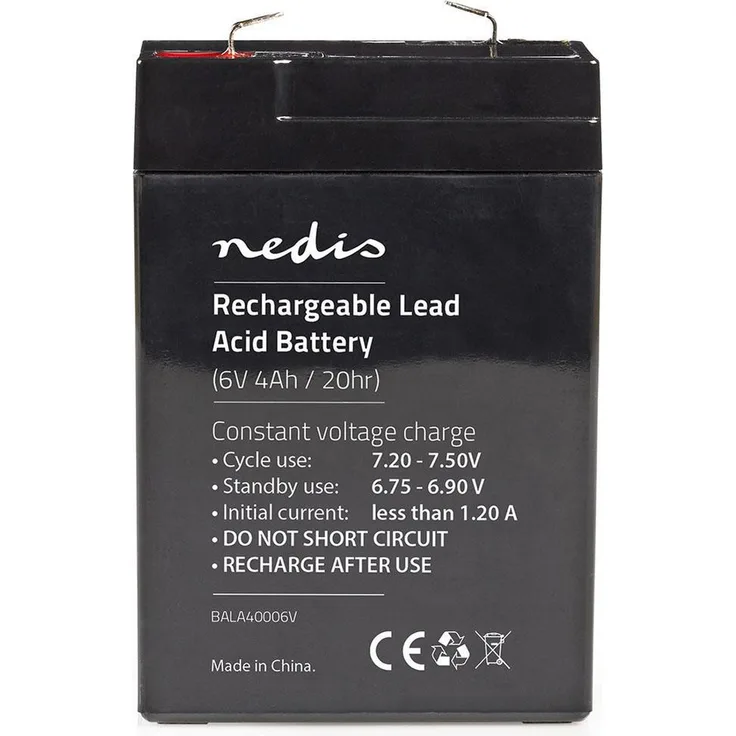 Wiederaufladbarer Blei-Akku 6 V  4500 mAh  70 x 47 x 101 mm