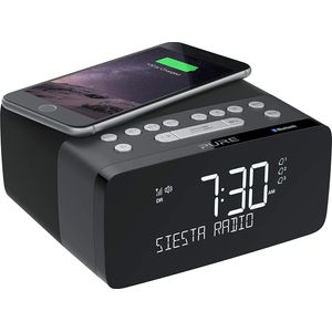 Bild für Pure Siesta Charge Radiowecker mit Ladepad (Digitalradio mit DAB-DAB+ Digital- und UKW-Radiowecker, Bluetooth, USB, AUX, drahtlose Handy-Ladestation, 40 Senderspeicherplätze)