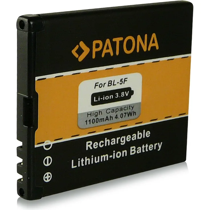 PATONA Akku wie BL-5F für Nokia 6210 Navigator 6210S 6710 Navigator 6290 E65 N93i N95 N96 X5-00