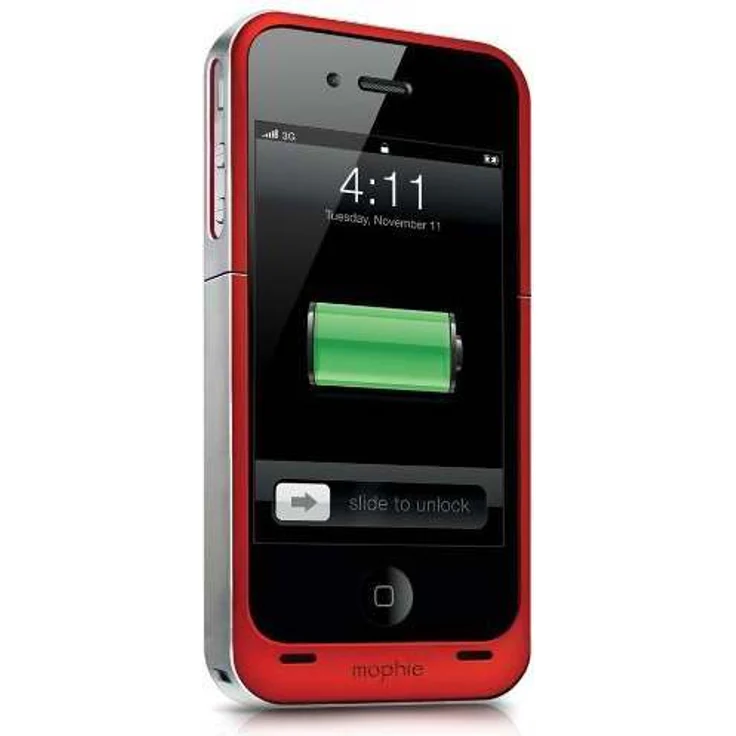Mophie Juice Pack Air für Apple iPhone 4 rot