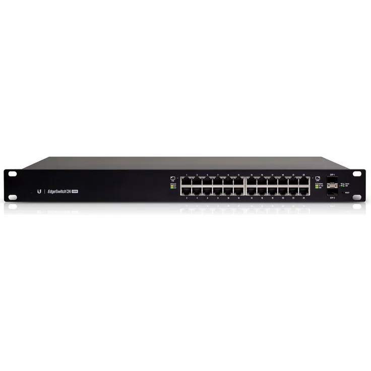 Ubiquiti EdgeSwitch 24 Rackmount Gigabit Managed Switch, 24x RJ-45, 2x SFP, 250W PoE+ (ES-24-250W)