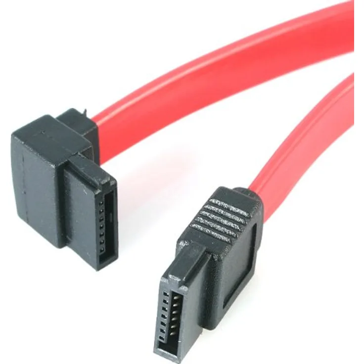 StarTech.com SATA Serielles ATA Kabel links gewinkelt - Bu/Bu - SATA-Kabel - Serial ATA 150/300 - 7-poliges SATA (W) - 7-poliges SATA (W) - 46cm - links abgewinkelter Anschluss - Rot - für P/N: PEXESAT322I (SATA18LA1)