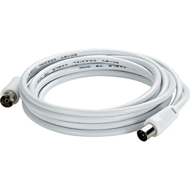 Legrand leg91025 TV-Verlängerungskabel Kabel 1 Female Stecker + 1 Stecker Durchmesser 9,52 mm 5 m weiß