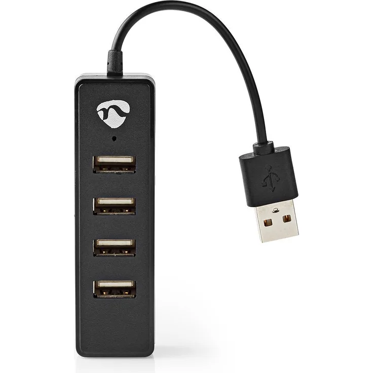 Nedis USB-Hub - 4-Port - USB 2.0 - Schwarz
