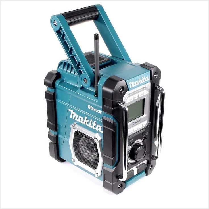 Makita 7,2-18 V, DMR108 Baustellenradio mit Bluetooth, geeignet für Outdoor, spritzwassergeschützt, blau – Bild 3