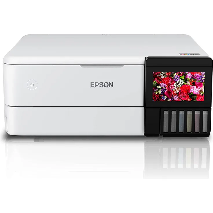 Epson EcoTank ET-8500 (3-in-1) Multifunktionsdrucker - (Tintenstrahl) Farbe, Druckgeschwindigkeit: 16 s/w, 12 Farbe, Auflösung: 1440 x 5700, LAN, WLAN, AirPrint, Wi-Fi Direct (C11CJ20401)