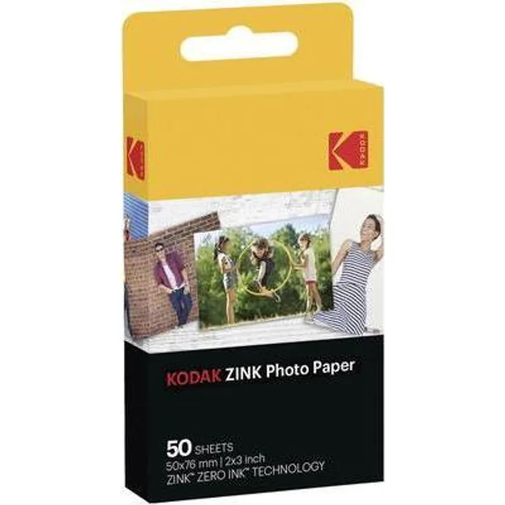 Kodak Zink Photo Paper, 50 x 76 mm, Sofortbildfilm, 50 Stück