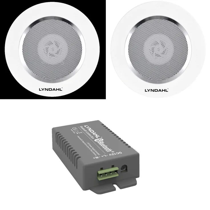 LYNDAHL Deckenlautsprecher / Einbaulautsprecher CS120AL und Bluetoothverstärker CS200BT-AMP als Set mit 2 Lautsprechern Einbau-Lautsprecher