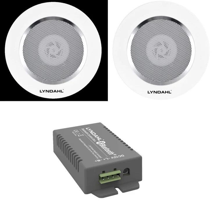LYNDAHL Deckenlautsprecher / Einbaulautsprecher CS120AL und Bluetoothverstärker CS200BT-AMP als Set mit 2 Lautsprechern Einbau-Lautsprecher – Bild 1