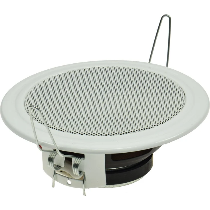 Decken- & Wand Einbaulautsprecher CTE-W weiß Metallschutzgitter Halteklammern 8 Ohm einfache Montage ( 106mm, 45 Watt, weiss) Einbau-Lautsprecher - 45 Watt - weiß