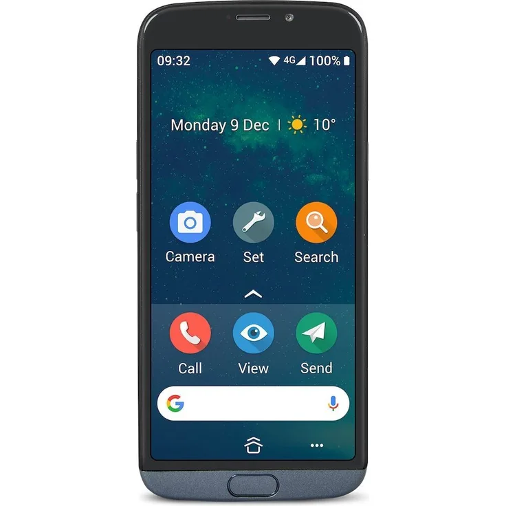 Doro 8050 Smartphone 13,72cm (5,4 Zoll) Farbdisplay, 16GB interner Speicher, 2GB RAM, Android, Grau