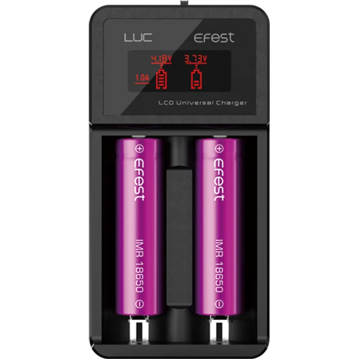 Efest - LUC V2 Charger - LCD-, USB Ladegerät für 2x Li-Ion Akkus