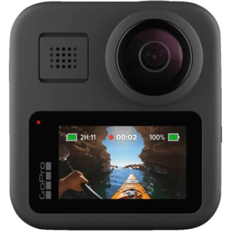 GoPro Max - wasserdichte 360 Grad Action-Cam(16,6 MP 360°/5,5 MP HERO-Modus Foto, 5K-Video (1440p/60 fps), Bildstabilisator/Autofokus, Touchscreen, Slow-Motion, Live-Video, wasserdicht bis 5 m, GPS/WLAN/BT/USB-C), schwarz – Bild 4