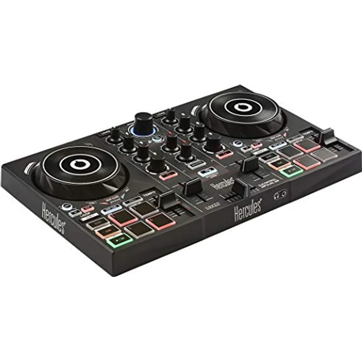 Hercules DJControl Inpulse 200 (2-Deck DJ Controller, Beatmatch Guide, IMA, 8 Pads, integr. Soundkarte, DJ Academy, DJUD, PC - Mac)