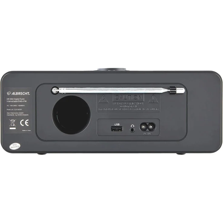 Albrecht DR 884, Hybridradio mit Internetradio, DAB+ und UKW, schwarz – Bild 4