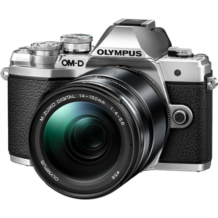Olympus OM-D E-M10 Mark III Systemkamera (16 Megapixel, 5-Achsen Bildstabilisator, elektronischer Sucher, 4K, WLAN, nur Gehäuse) Silber inkl. M.Zuiko Digital 14-150mm F4.0-5.6 II